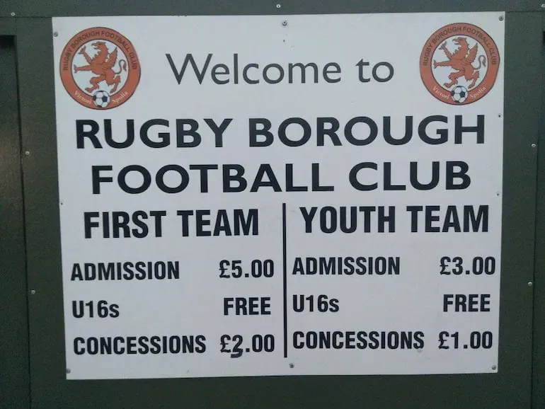 Diary of a Groundhopper - Rugby Borough