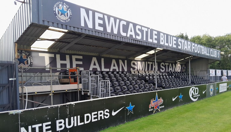 Stand at Newcastle Blue Stars