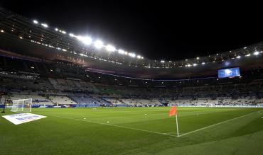 Kylian Mbappe plays at France national stadium in Paris